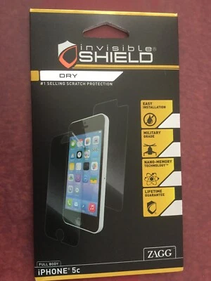 New Sealed Zagg Invisible Shield Dry Full Body Screen Protector for iPhone 5C - Image 1 of 3