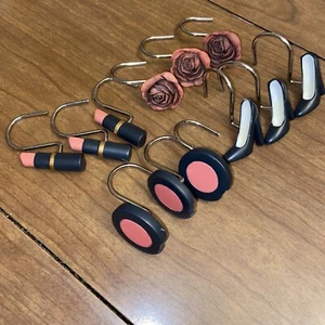 12 Resin Fashionista Multi Shower Hooks - Picture 1 of 4