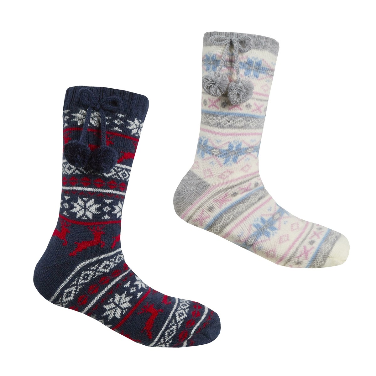 Calze Pantofola Donna Antiscivolo Invernali - Termiche, Con Motivo Animale, Taglia Unica 35-41, Per Natale - Foto 10