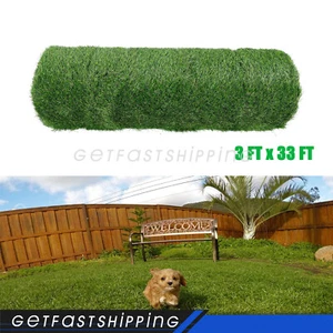 33x3FT Artificial Grass Mat Synthetic Landscape Fake Lawn Pet Dog Turf Garden - Picture 1 of 6