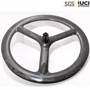 24inch 507 Carbon 3 Spoke Wheel Clincher Tubeless 25mm Width 48mm Height - Picture 1 of 6