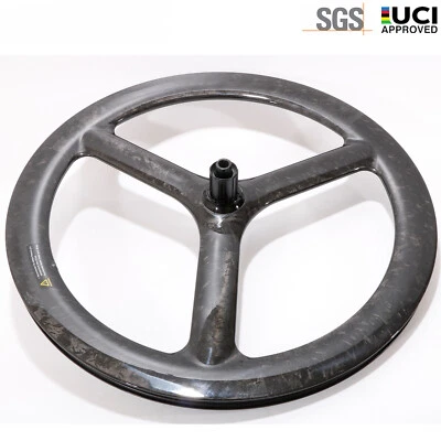 24inch 507 Carbon 3 Spoke Wheel Clincher Tubeless 25mm Width 48mm Height - Image 1 of 4