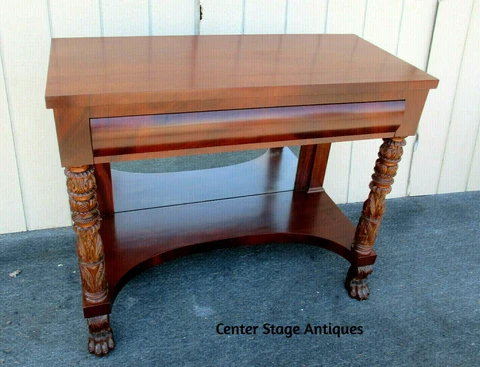 63725   Antique Empire Buffet Sideboard Server Console Cabinet Cover