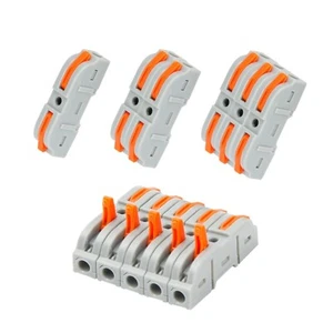 35PCS Leva Filo Dado Connettori 1 Via Giunzione Elettrica 24AWG Conduttore In Linea - Foto 1 di 7