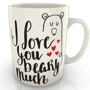 I Love You Beary Much - Taza - Regalo de Cumpleaños de San Valentín - Imagen 1 de 1