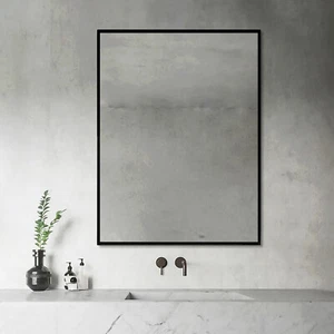 Venta Modern Black Framed Wall Mirror with Dual Mounting Bracket - Picture 1 of 8