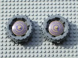 2 x LEGO Dark Bluish Gray Wheel Hard with Dish Ref 64711 3960pb031 Set 70745 - Bild 1 von 1