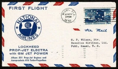 UNITED STATES 1939 First flight Lockheed prop-jet electra with GM Jet power SE68 - Image 1 of 2