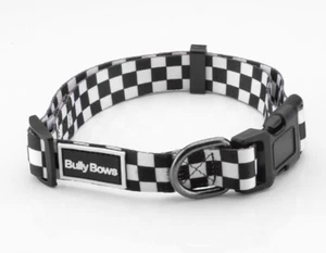 Checker Dog Collar- Extra Strong Stylish Custom Dog Collar - Picture 1 of 2