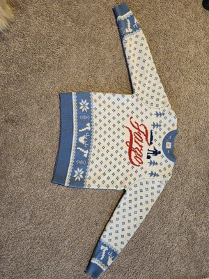 Suéter Tejido Feo FARGO Mondo Middle of Beyond Raro Promo Navidad Grande Foto 1 de 4