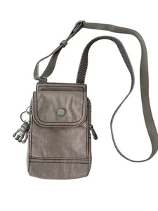 Kipling Shani Gray Crossbody Nylon Mini Bag Purse R9 - Picture 1 of 13