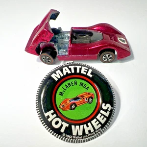 Vintage Hot Wheels Redline 1969 Magenta McLaren M6A - W Badge - Picture 1 of 19