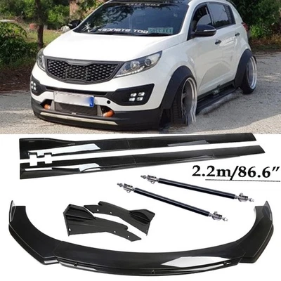For Kia Sportage Front Bumper Lip Body Kit Spoiler Side Skirt Rear Lip Glossy Foto 1 de 4