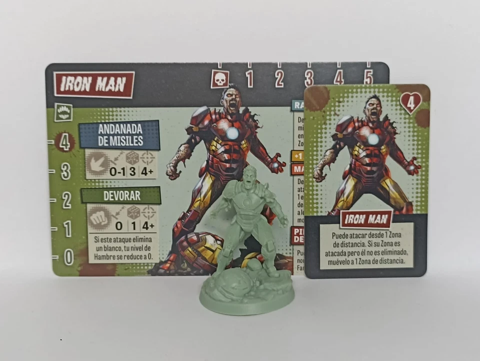 IRON MAN (Spanish cards) Zombicide Marvel Zombies Core Box / Crisis Protocol - Imagen 1 de 3