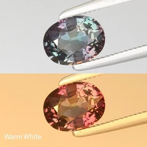 1.07ct 6.6x5mm Cushion Natural Unheated Color Change Sapphire Songea, Tanzania - Picture 1 of 6