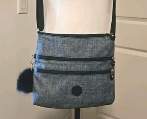 Bolso Bandolera KIPLING Alvar Nylon Denim Look Nuevo sin Etiquetas - Imagen 1 de 9