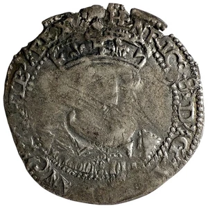 Henry VIII Posthume Münzprägung, Sixpenny Groat, Dublin, mm. Wildschweinkopf, selten - Bild 1 von 2