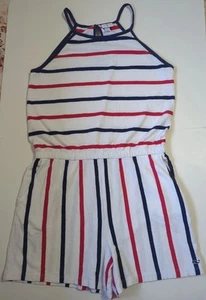 Vineyard Vines Girls Stripe Romper XL 14/16 Red White Blue Jumper Girls - Picture 1 of 10