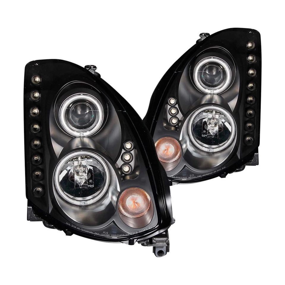 For Infiniti G35 03-07 Headlights Driver & Passenger Side Black CCFL Halo - Изображение 1 из 4