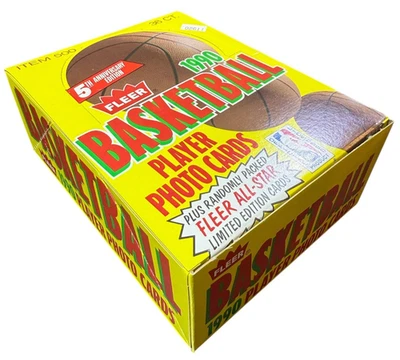 1990 Fleer Basketball NBA Wax Box 36 Packs Factory Sealed Michael Jordan - Image 1 of 3