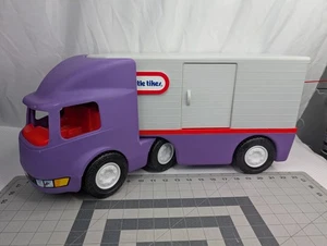 Little Tikes Semi Truck Toy Purple 23 Inch Long Tractor Trailer - Picture 1 of 12