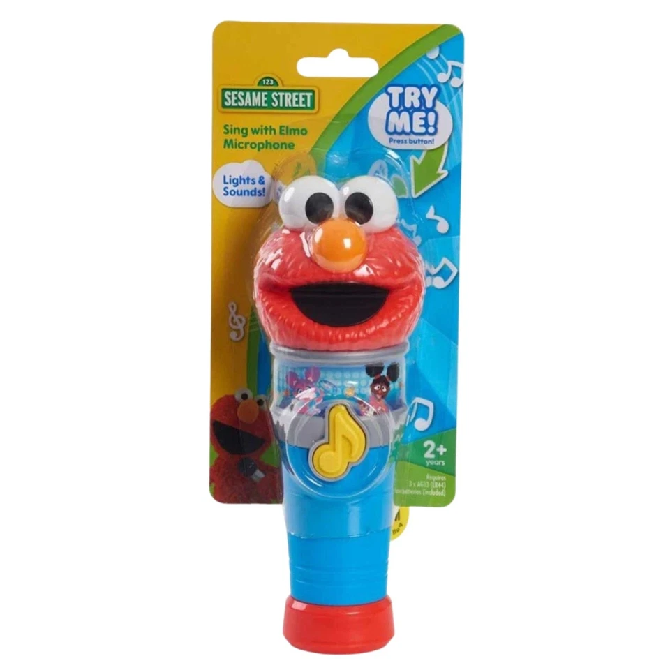 Sesame Street Sing with Elmo Microphone Lights & Sounds Toy New - Image 1 of 1