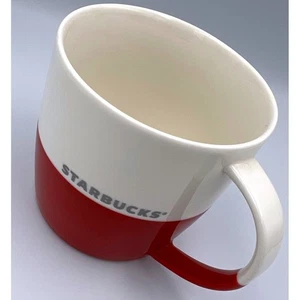 Taza Starbucks Colorblock Rojo y Blanco 2011 Nueva China de Hueso 12 OZ - Imagen 1 de 5