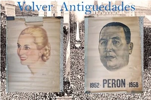 Eva Perón Juan Domingo Peron Evita street posters Manteola López Naguil RARE - Picture 1 of 7