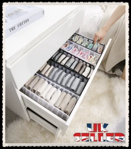 New Foldable Underwear Storage Box Compartment Cloth Organizer Drawer Bra Socks - Picture 1 of 3