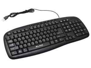 Neu kabelgebundene PC Computer Tastatur USB 112 Schlüssel 1,5 m Kabel schwarz Blei QWERTY 961 - Bild 1 von 3
