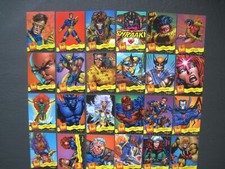 X-MEN SPIDERMAN CARDS Pick your Singles Fox Kids Network Complete Set 1995 Fleer