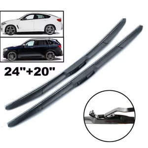 FÜR BMW X5 F15 X6 F16 2014-2017 SCHEIBENWISCHER WISCHERBLÄTTER SET VORNE - Picture 1 of 6