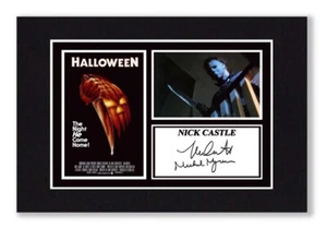A4 Mount NICK CASTLE - Halloween Michael Myers Autógrafo Firmado FOTO Horror - Imagen 1 de 3