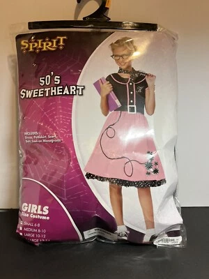 Disfraz Spirit Halloween Años 50’s Sweetheart Niñas Pequeño 6-8 Juego de 4 Piezas ¡Envío Rápido!! Foto 1 de 4