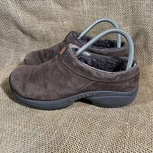 Merrell Primo Chill Slide Chocolate Suede Womens Size 7.5 Slip On Shoes READ CON - Picture 1 of 10