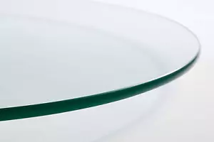 Pro Safe Glass 18" Round Tempered Glass Table Top 3/8" Thick Pencil Edge - Clear - Picture 1 of 3