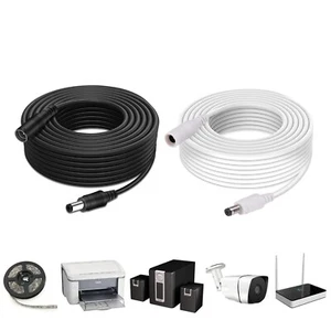 3M 5M 10M Meter 12V DC POWER EXTENSION CABLE for CCTV CAMERA LED /DVR/ PSU LEAD - Picture 1 of 15