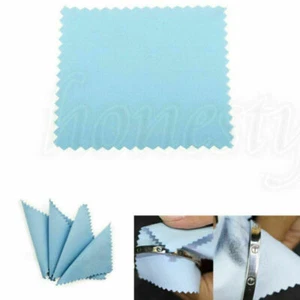 10/25PCS Anti-Tarnish Silver Jewelry Polishing Cleaner Cleaning Cloth 80mmX80mm - Picture 1 of 5