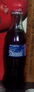 1997 NEW ENGLAND PATRIOTS AFC FOOTBALL CHAMPIONS 8 OZ COCA COLA BOTTLE - Foto 1 di 1