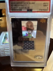 2000 Upper Deck SLAM Kevin Garnett Flight Gear Blue PSA 9 MINT KG2 Jersey Patch  - Picture 1 of 3