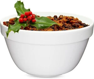 Muldale Ceramic Pudding Basin for Steaming - 1.6qt Winter Steamed White - Picture 1 of 7