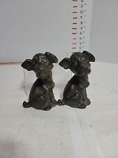 🔥ANTIQUE CAST IRON HUBLEY Droopy Eyed DOG BOOKENDS Home ART STATUE DOORSTOPS🔥