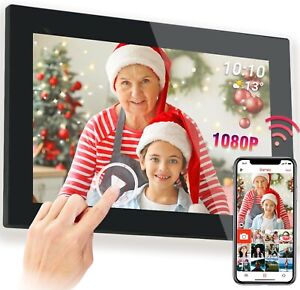 Gsituk Frameo Digital Photo Frame 10.1 inch (1080p, Auto-Rotate, Touch Screen)