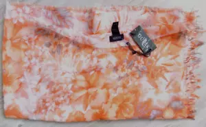 GUESS Hermosa Bufanda Larga Italia Accesorios para Mujer Naranja Flores - Imagen 1 de 3