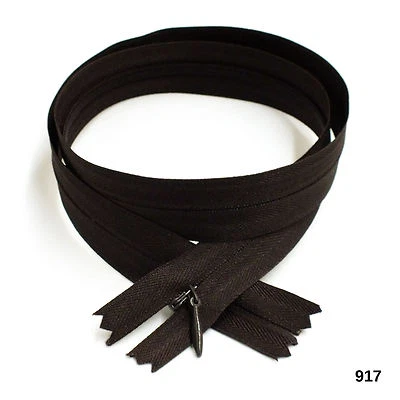 12 pcs Quality BKC Invisible Zipper, Top Open Bottom Closed 24" Dark Brown #917 - Image 1 of 4