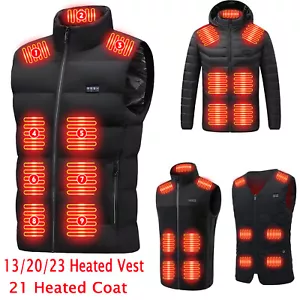 Women Heated Jacket w/ 20000mAh Battery Pack Winter Outdoor Heating Coat for Men - Picture 1 of 67