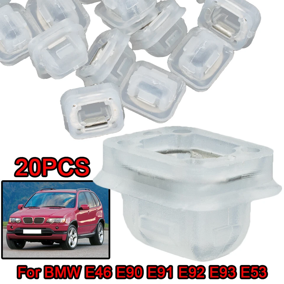 20 piezas. Para BMW E46 E90 E91 E92 E93 X5 Clips Retenedor de moldura de puerta con inserto de metal Foto 1 de 4