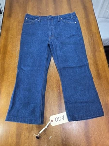 Pantalones de mezclilla vintage JC Penney para hombre 38 x 26 bolsillos lisos crudos occidentales usados en excelente estado - Imagen 1 de 18