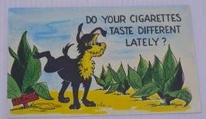 TARJETA POSTAL COLOR CÓMIC VINTAGE DE PLANTAS DE PERRO Y TABACO, HUMOR PARA FUMAR - Imagen 1 de 2
