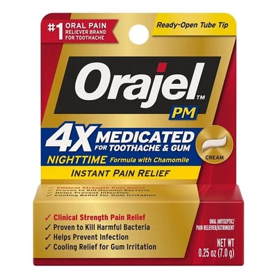 Orajel Maximum Strength Nighttime Toothache Pain Relief Cream - 0.25 Oz - Image 1 of 4